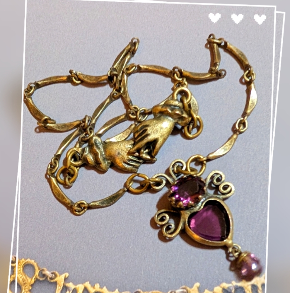 VTG Mary Demarco La Contessa 💜 Austrian Crystal Necklace - Picture 3 of 8